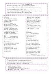 English Worksheet: Fill in the blanks useing Hero by Mariah Carey.