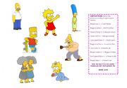 English Worksheet: USING APOSTROPHE WITH THE FAMILY SIMPSONS