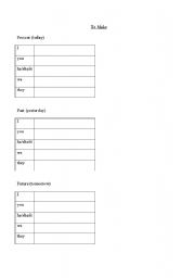 English worksheet: To Make