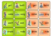 English Worksheet: irregular verbs- memory game