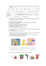 English Worksheet: THE SIMPSONS