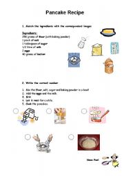 English Worksheet: Pancake Recipe