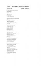 English Worksheet: music games