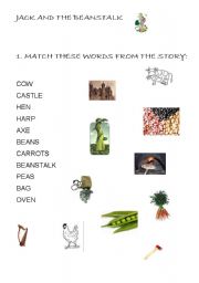 English Worksheet: JACK AND THE BEANSTALK worksheet