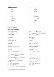 English Worksheet: Hot N Cold- Katy Perry