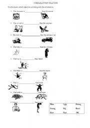 English worksheet: Comparatives