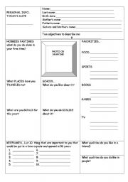 English Worksheet: Personal info 