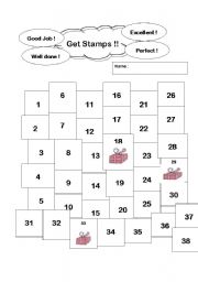 English Worksheet: stamp board