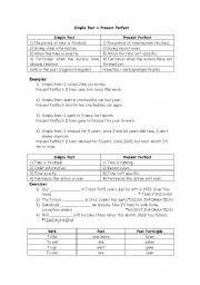 English Worksheet: Simple Past x Present Perfect Tense