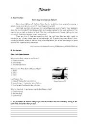 Nessie worksheet