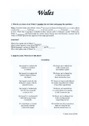 English Worksheet: Wales - the story of Gwenllian