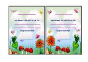 English Worksheet: Award for girls