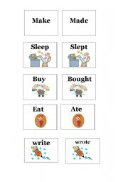 English Worksheet: Memory Game