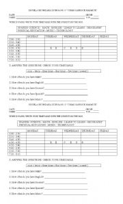 English worksheet: subjets