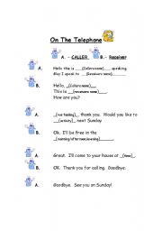 English Worksheet: On The Telephone