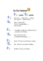 English worksheet: On The Telephone