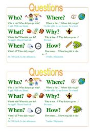 English Worksheet: Who What When Where Why chart