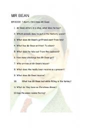 English worksheet: episode number 7 Mr Bean