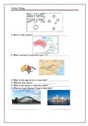 English Worksheet: Australia