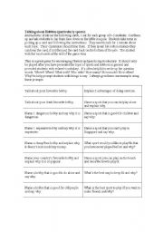 English Worksheet: Talking about Hobbies