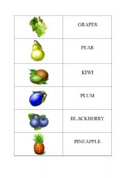 English worksheet: FRUITS - PART 3