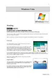 English Worksheet: Windows Vista