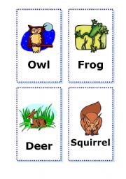 English worksheet: Animal Cards - part 3