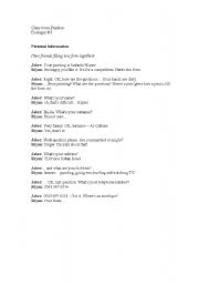 English worksheet: conversation