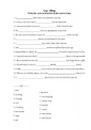 English worksheet: Review of tenses