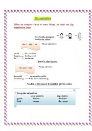 English worksheet: Superlative