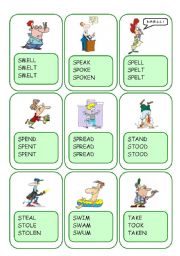 Irregular Verbs Card Game / Part 10