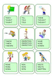 Irregular Verbs Card Game / Part 11