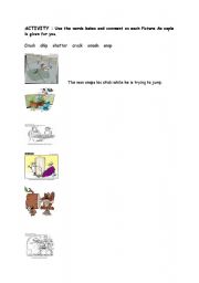 English Worksheet: words about types of breaking
