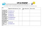 English Worksheet: Internet shopping