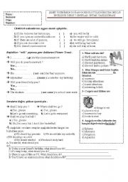 English Worksheet: 7. class examination