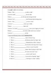 English Worksheet: would/will & superlatives