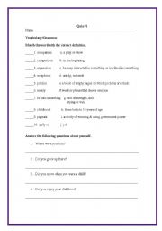 English worksheet: Past tense with used to