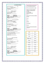 English Worksheet: better man song