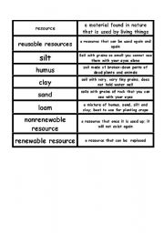 English Worksheet: soil defintions matching game