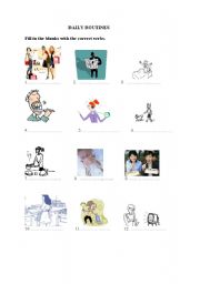 English Worksheet: Daily Routines