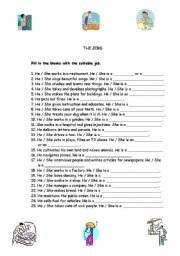 English Worksheet: JOBS