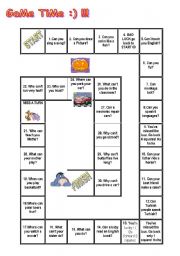 English Worksheet: YUPPiiii BOARD GAME :) PRACTISING CAN AND CAN´T :) HAVING FUN AND EXERCISING CAN AND CAN´T :)
