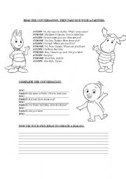 English Worksheet: GREETINGS