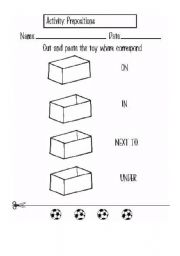 English worksheet: prepositions