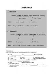 English worksheet: Conditionals type 1 and 2
