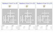 Numbers 11 to 20 crossword