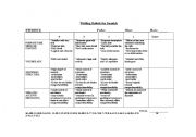 English Worksheet: Writing Rubric / Spanish