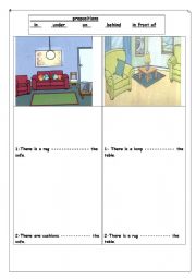 English worksheet: preposition