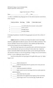 English worksheet: Englis test