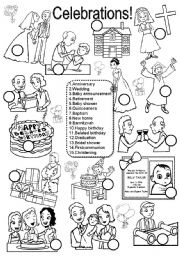 English Worksheet: Celebrations